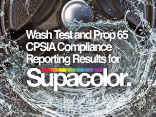 Supacolor Publishes Machine Wash Test, CPSIA Prop 65, & OEKO-TEX Reports